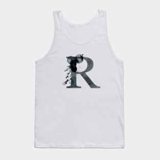 Floral Monogram R Dark Herbs And Flora Tank Top